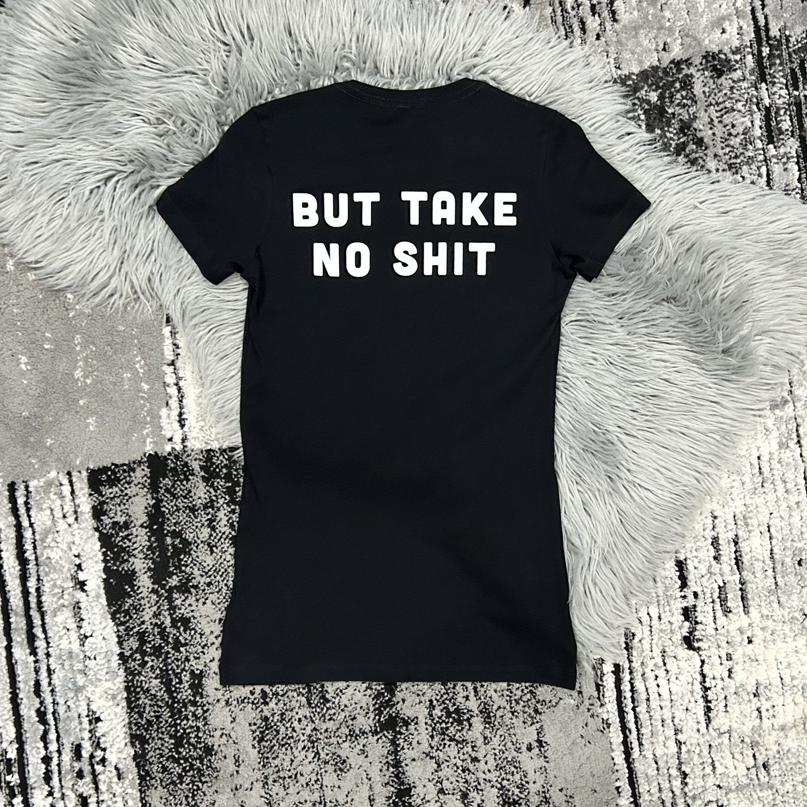 The Bee & The Fox: Do No Harm/Take No Shi* Black Tee Women's Size Small ($44.99) — image 4 of 5